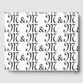 Het zwart-witte monogram Initialen van ons paar aa Gastenboek (Achterkant)