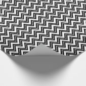 Het zwart-witte Patroon van de Zigzag van de Cadeaupapier (Hoek)