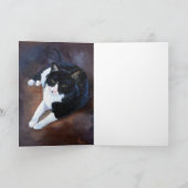 Het zwart-witte Portret van de Kat Kaart (Binnen)