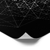 Het zwart-witte Poster van het Patroon van de (Hoek)