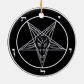 Het Zwart-witte Ronde Ornament van Baphomet (Achterkant)
