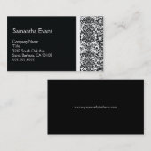 Het zwart-witte Visitekaartje van het Damast (Voorkant / Achterkant)
