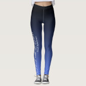Het zwarte & Blauwe Citaat van Walt Whitman van Leggings (Voorkant)