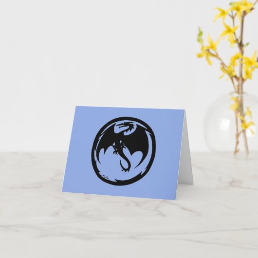 Het zwarte Blauwe (horizontale) wenskaart van de Kaart (Gele Bloem)