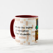 Het zwarte bord van het leven mok (Voorkant links)