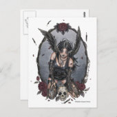 Het zwarte Briefkaart van de Engel van de Ellende (Voorkant / Achterkant)