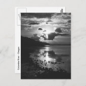 Het zwarte Briefkaart van de Zonsondergang (Voorkant / Achterkant)