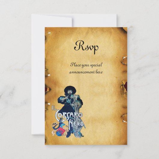 HET ZWARTE CORSAIR MONOGRAM-GEDEELTE AANKONDIGING (Achterkant)