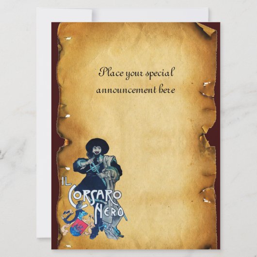 HET ZWARTE CORSAIR MONOGRAM-GEDEELTE AANKONDIGING (Achterkant)