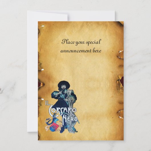 HET ZWARTE CORSAIR MONOGRAM-GEDEELTE AANKONDIGING (Achterkant)