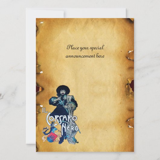 HET ZWARTE CORSAIR MONOGRAM-GEDEELTE AANKONDIGING (Achterkant)