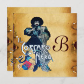 HET ZWARTE CORSAIR MONOGRAM-GEDEELTE AANKONDIGING (Voorkant / Achterkant)