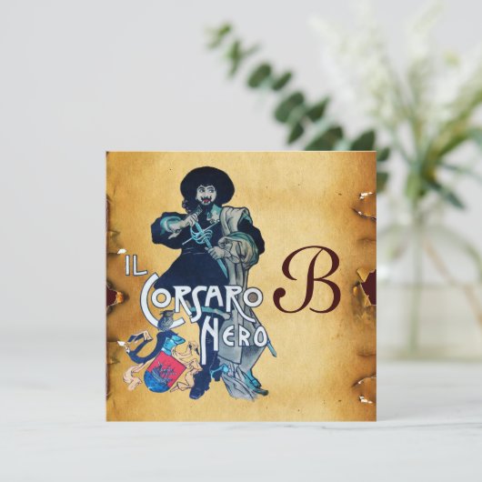 HET ZWARTE CORSAIR MONOGRAM-GEDEELTE AANKONDIGING (Staand voorkant)