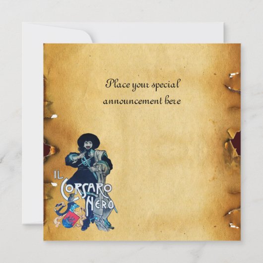 HET ZWARTE CORSAIR MONOGRAM-GEDEELTE AANKONDIGING (Achterkant)