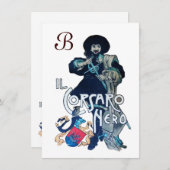 HET ZWARTE CORSAIR MONOGRAM-ijs Aankondiging (Voorkant / Achterkant)