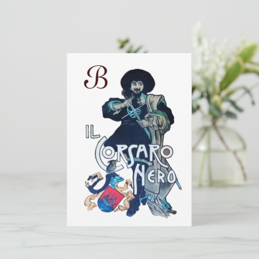 HET ZWARTE CORSAIR MONOGRAM-ijs Aankondiging (Staand voorkant)