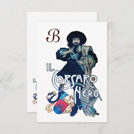 HET ZWARTE CORSAIR MONOGRAM wit Aankondiging (Voorkant / Achterkant)