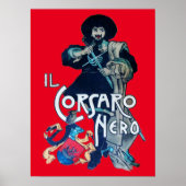 HET ZWARTE CORSAIR Rood Poster (Voorkant)