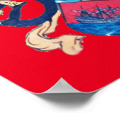 HET ZWARTE CORSAIR Rood Poster (Hoek)