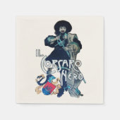 HET ZWARTE CORSAIR-wit Servetten (Voorkant)