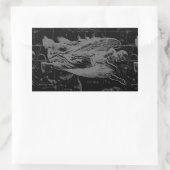 Het Zwarte Decor van Hevelius van de Constellatie Rechthoekige Sticker (Tas)