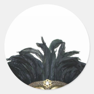 Het zwarte en Gouden Masker van de Veer Ronde Sticker