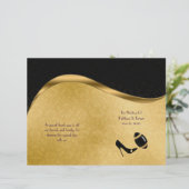 Het zwarte en gouden Programma van het Football We (Staand voorkant)