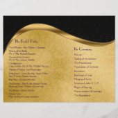 Het zwarte en gouden Programma van het Football We (Achterkant)