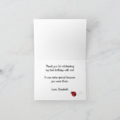 Het zwarte en Rode Lieveheersbeestje dankt u nota Bedankkaart (Binnen)