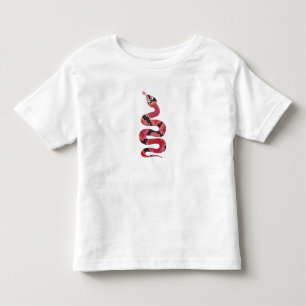 Het Zwarte en Rode Silhouet van de slang Kinder Shirts