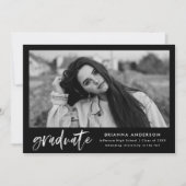 Het zwarte en Witte Afstuderen van de Foto van de  Aankondiging (Voorkant)