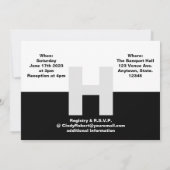 Het zwarte en witte basishuwelijk kaart (Achterkant)