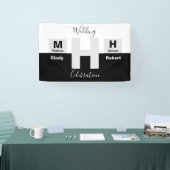 Het zwarte en witte basishuwelijk spandoek (Beurs)