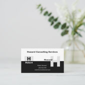 Het zwarte en witte basisVisitekaartje Visitekaartje (Staand voorkant)