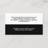 Het zwarte en witte basisVisitekaartje Visitekaartje (Achterkant)