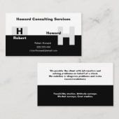 Het zwarte en witte basisVisitekaartje Visitekaartje (Voorkant / Achterkant)