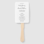 Het zwarte en Witte Manuscript Modern Wedding Prog Handwaaier (Voorkant)