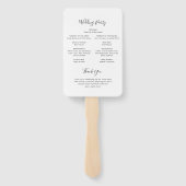 Het zwarte en Witte Manuscript Modern Wedding Prog Handwaaier (Achterkant)