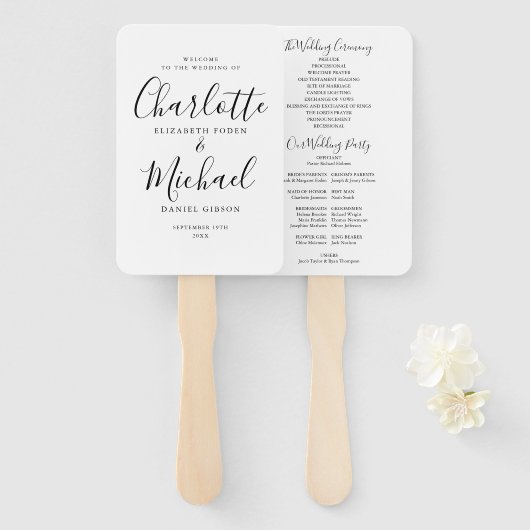 Het zwarte en Witte Programma van de Berichten van Handwaaier (Voorkant en achterkant)