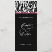 Het zwarte en Witte Programma van de Zebra Programmakaart (Achterkant)