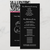 Het zwarte en Witte Programma van de Zebra Programmakaart (Voorkant / Achterkant)