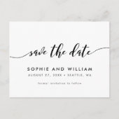 Het zwarte en Witte Relax Manuscript sparen de Dat Aankondigingskaart (Voorkant)