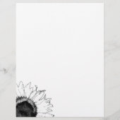 Het zwarte en Witte Zonnebloemen Weddenschap Menu (Achterkant)