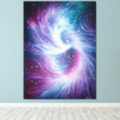 Het zwarte gat in het centrum van ons melkwegstels canvas afdruk (Insitu (Houten vloer))