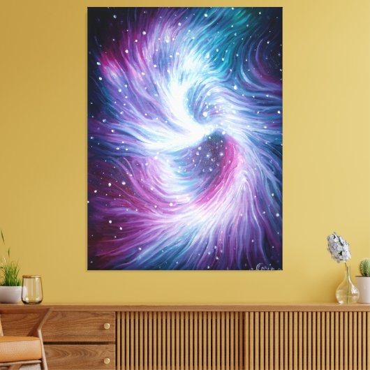 Het zwarte gat in het centrum van ons melkwegstels canvas afdruk (Insitu (Woonkamer))