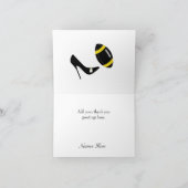 Het zwarte & Gele Huwelijk van het Football dankt Bedankkaart (Binnen)