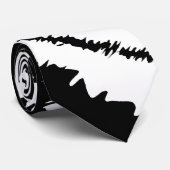 Het zwarte Gestreepte Patroon van de Druk Stropdas (Opgerold)