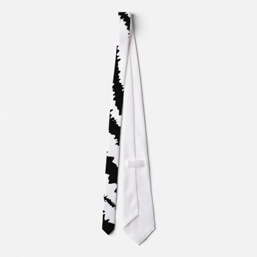 Het zwarte Gestreepte Patroon van de Druk Stropdas (Achterkant)