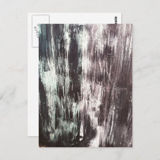 Het zwarte Geweven Briefkaart van het Canvas (Voorkant / Achterkant)