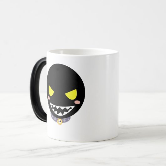 Het zwarte Ghost-hoofd spiegelen Magische Mok (Voorkant links)